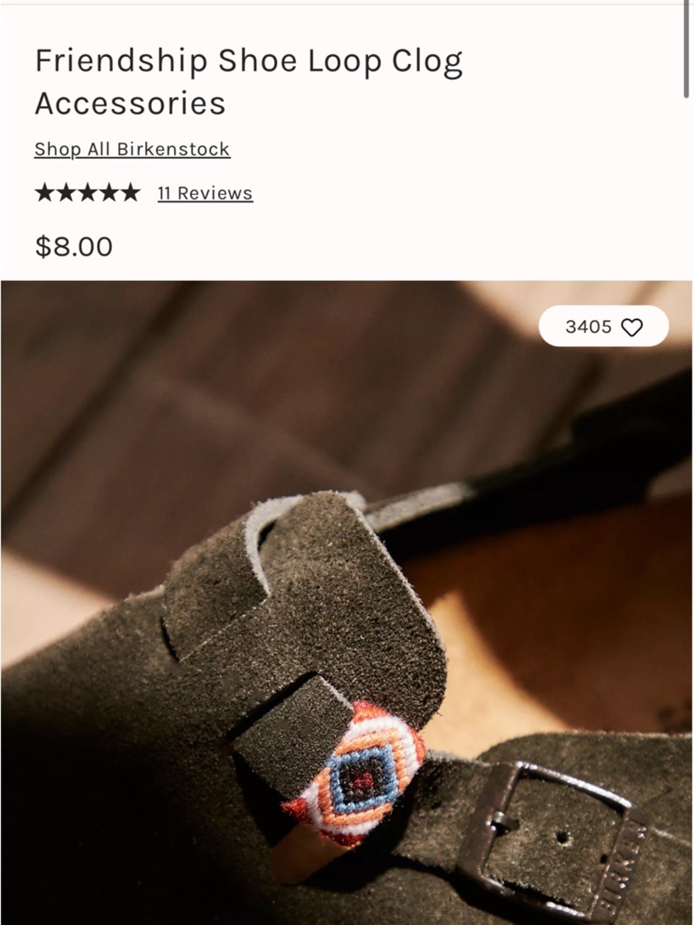 Free People Birkenstock Friendship loop accessories x6